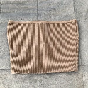 Aritzia Babaton Ribbed Tube Top (Taupe)